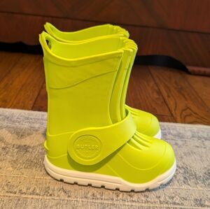 Butler Kid's Rain Boots Lime Green Over Shoes Size 9 No Liner